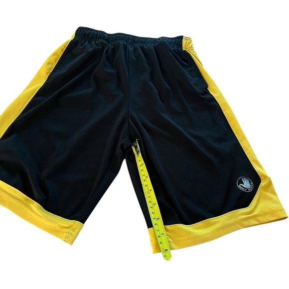 🌼 5/$25 Body Glove Boys Black Yellow Athletic Shorts Size 10/12 Basketball - Picture 4 of 9